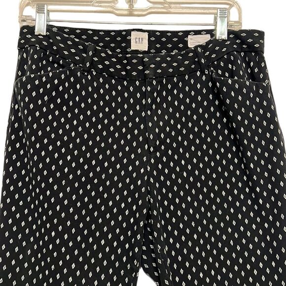 GAP Signature Skinny Ankle Pants Woman's Size 10 Black White Diamond Print - Picture 2 of 10